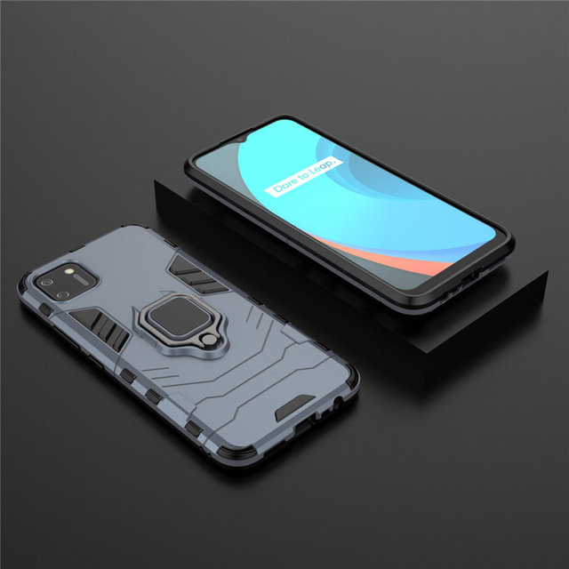 Ốp Điện Thoại PC + TPU Có Vòng Đỡ Kim Loại Cho OPPO Realme C55 C33 C35 C30 C30s C21Y C25Y C21 C25s C25 C11 C20 C12 C11 C15 C17