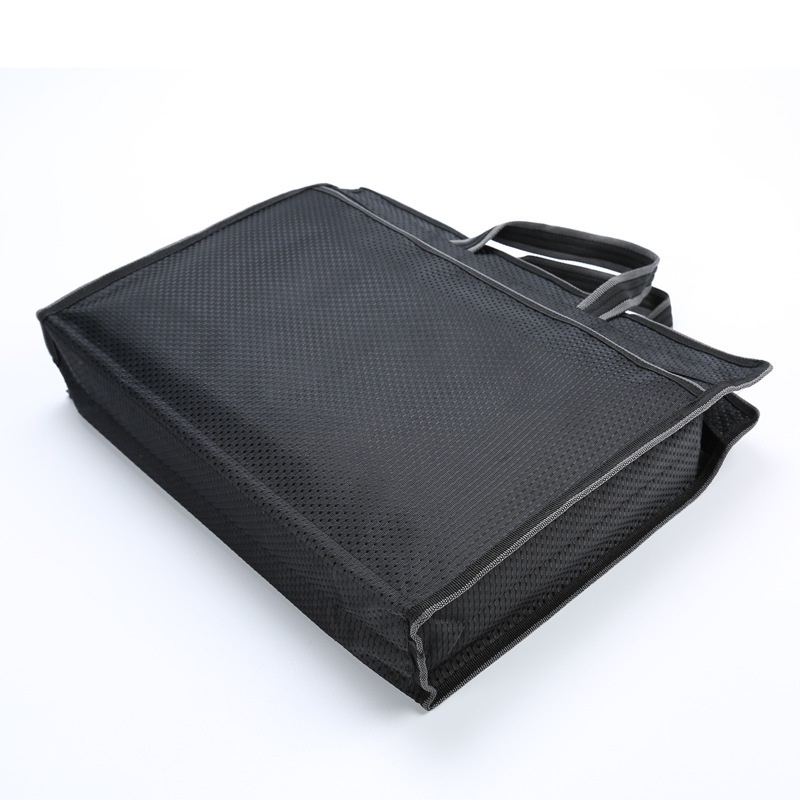Túi xách khổ A4 bằng vải Canvas họa tiết chấm bi có khóa kéo tiện dụng | BigBuy360 - bigbuy360.vn