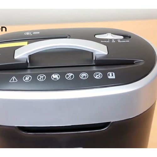Máy huỷ tài liệu mini tự động cắt giấy vụn,huỷ liên tục 50-100/tờ Hoa Kỳ nhập khẩu Silicon PS-508M, huỷ 8 tờ/lần