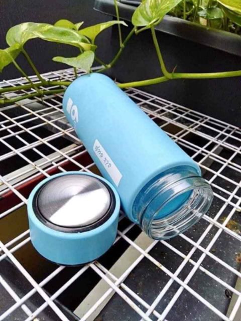 Bình đựng nước lõi thủy tinh bọc nhựa 6oup 450ml có 4 màu (được chọn màu) | BigBuy360 - bigbuy360.vn