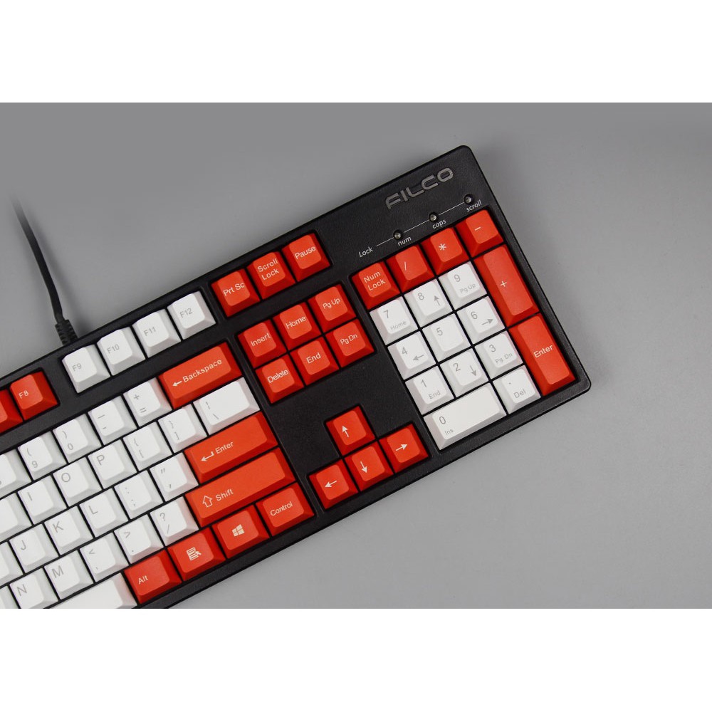 Set Keycap White Red 117