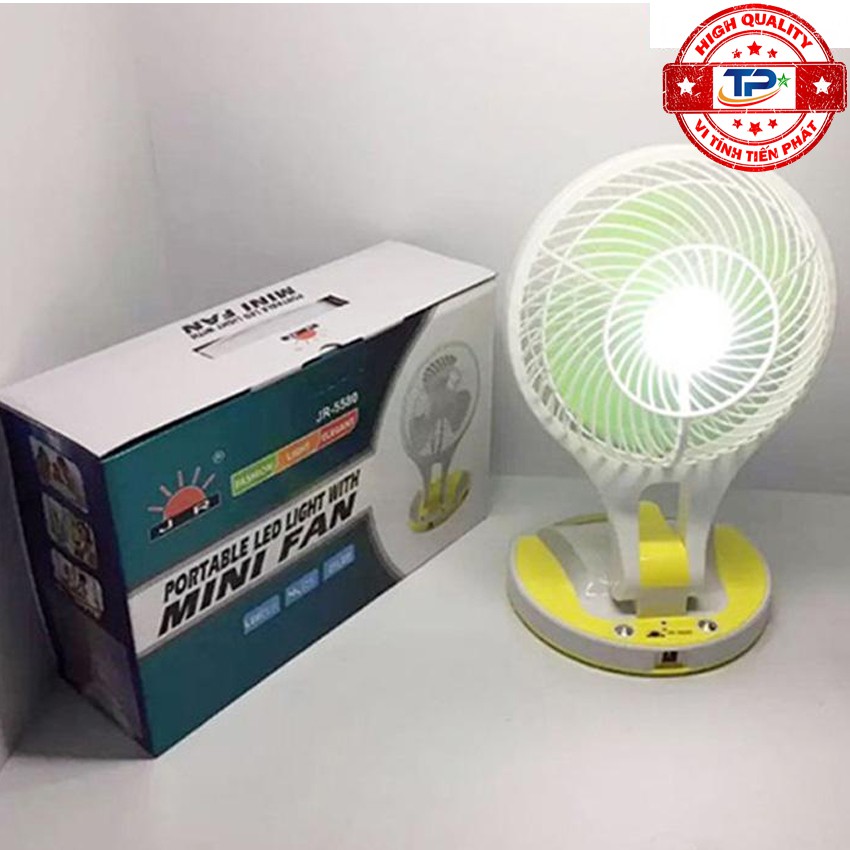 Quạt sạc tích điện dự phòng đa năng 2 trong 1 - Quạt và Đèn Led JR-5580 / JK-5580