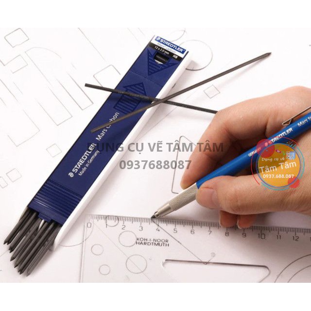 [ TÂM TÂM ]-RUỘT CHÌ 2.0MM 2B STAEDTLER MARS CARBON-