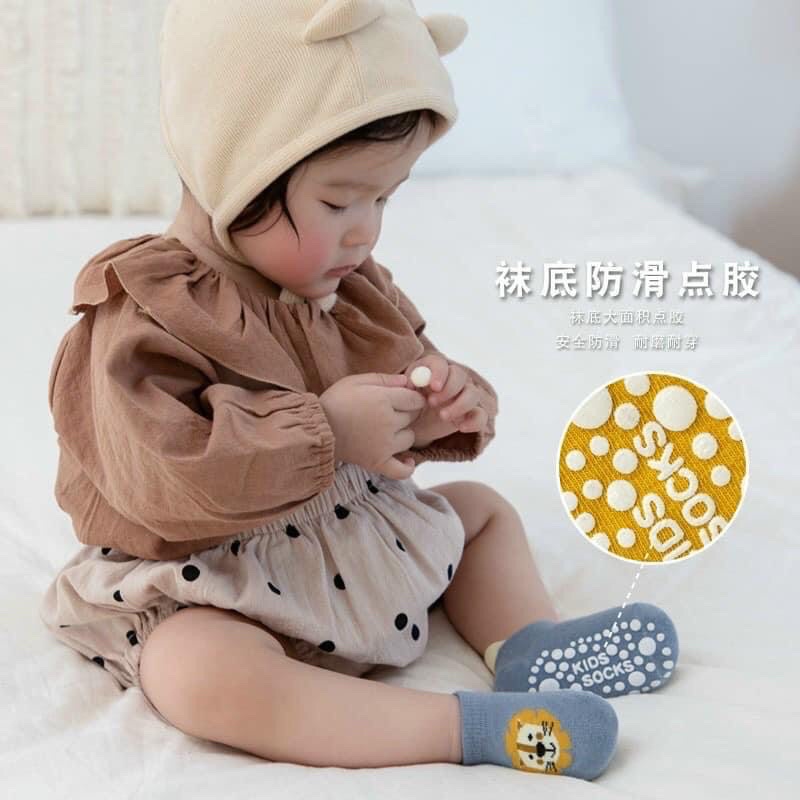 10 đôi tất baby sock chống trơn trượt cho bé