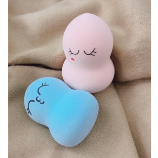 Hộp 2 bông mút Miniso Emoji mặt cười dễ thương, siêu mịn g20shop