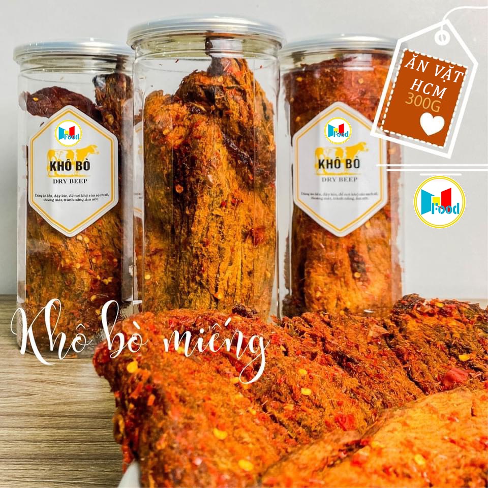 [ HCM ] Khô bò miếng loại 1 siêu ngon ( Thơm ngon - đậm vị ) | hũ Pet 300gram