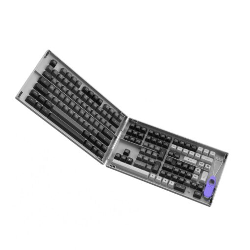 Keycap AKKO Set Black & Silver PBT Double-Shot ASA Profile 197 Nút