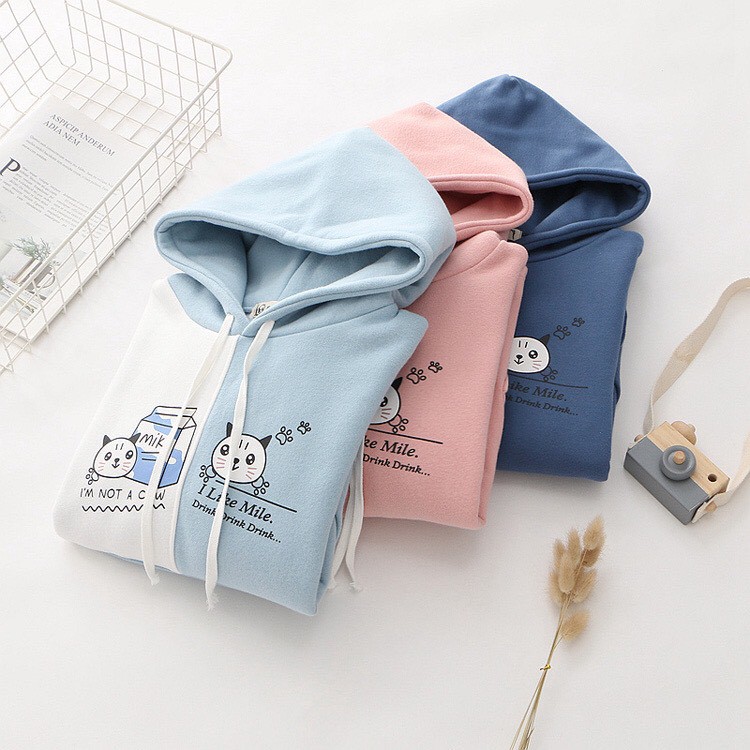 ÁO HOODIE NÓN CHUI TRÙM ĐẦU NỮ MÀU XANH NGỌC BÍCH CHẤT VẢI NỈ POLY HÀNG FREESIZE 1 CỠ FORM DÁNG RỘNG DƯỚI 65KG MẶC VỪA | BigBuy360 - bigbuy360.vn