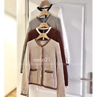 Áo cardigan viền