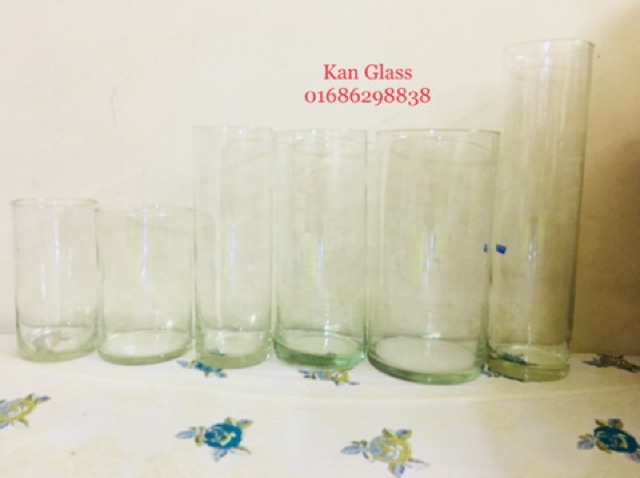 Bình hoa thủy tinh ống trụ, bể cá trang trí  D10 x H50/ D12 x H50/ D15xH50cm