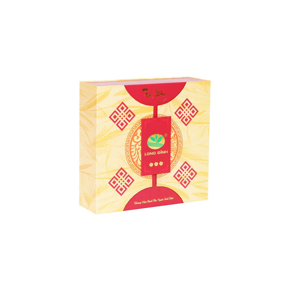 Bộ trà Ô Long Ba Bông Mai Đỏ Long Đỉnh (hộp 400 gram)