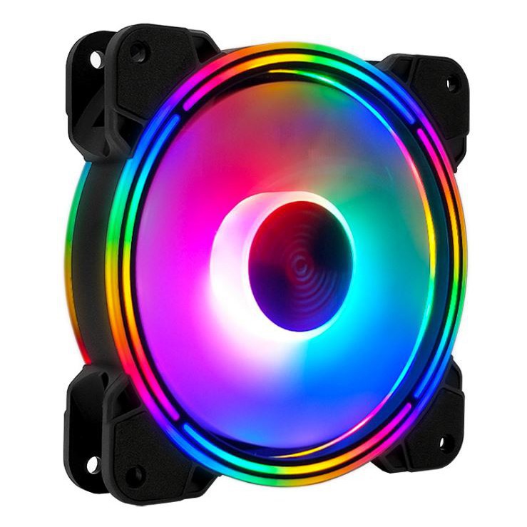 Fan Case Coolmoon M1 - Led RGB (Led tâm + Led viền) - Đồng bộ qua Hub Coolmoon