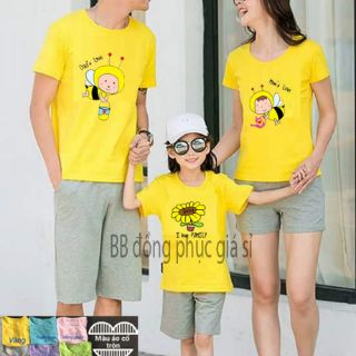 Áo thun gia đình ong vànv