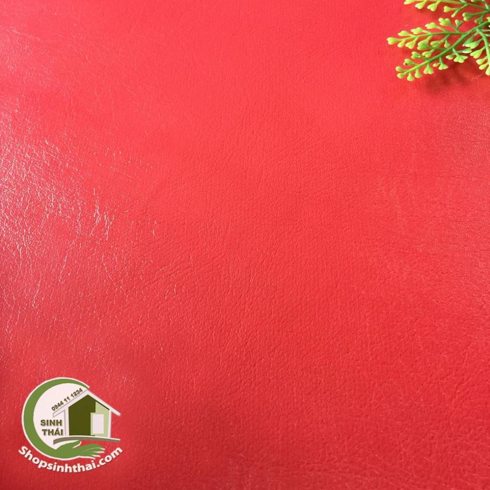 Phông nền chụp hình ảnh bằng vải giả da PVC màu đỏ - vải da may túi, làm dép, bọc ghế sofa [1m x khổ 1,4m]