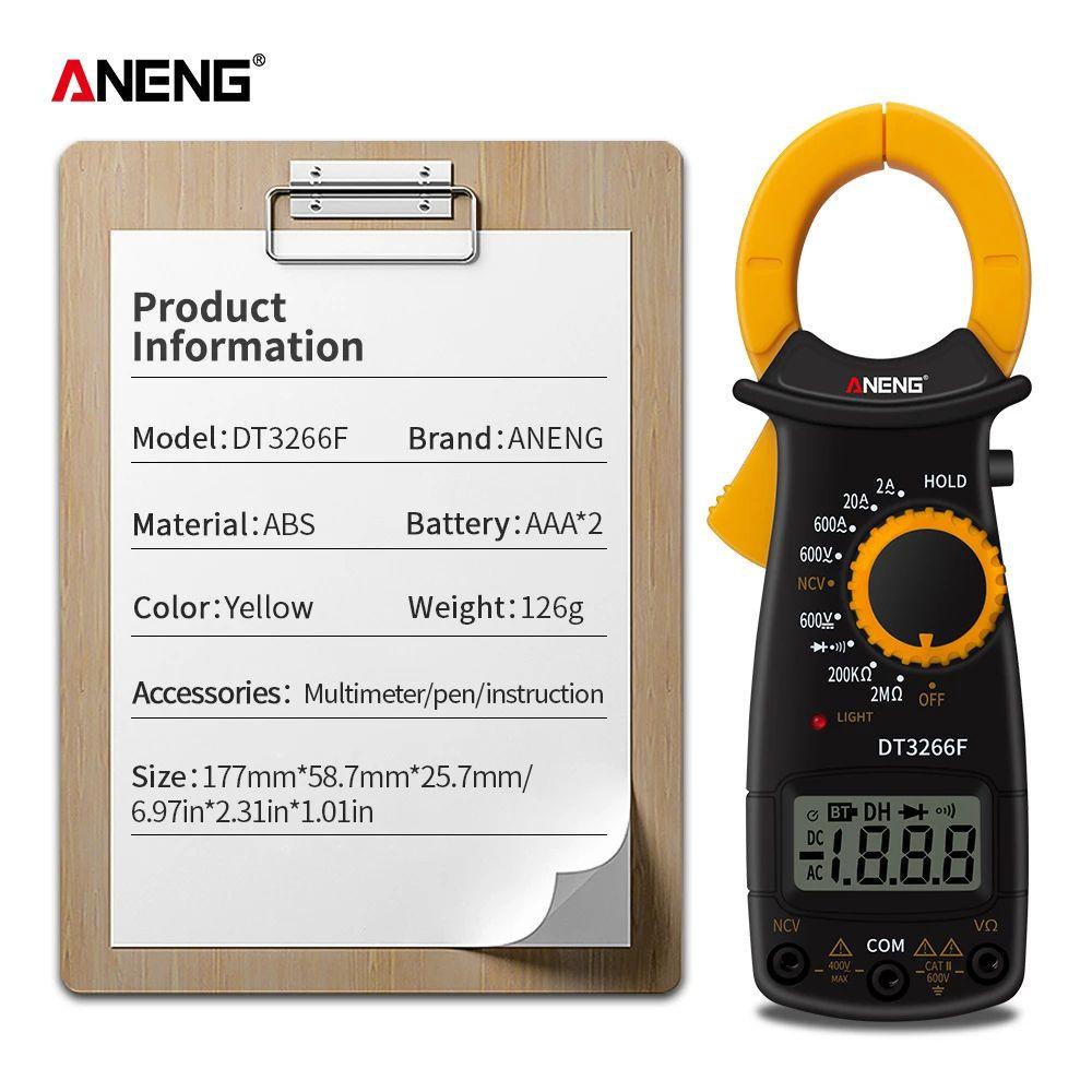 Kẹp Kiểm Tra Dòng Điện DC NCV ANENG DT3266F AC / DC Kỹ Thuật Số