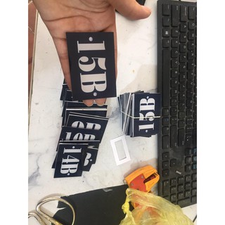 Thẻ xe mica kt 5*7cm, 5*10cm