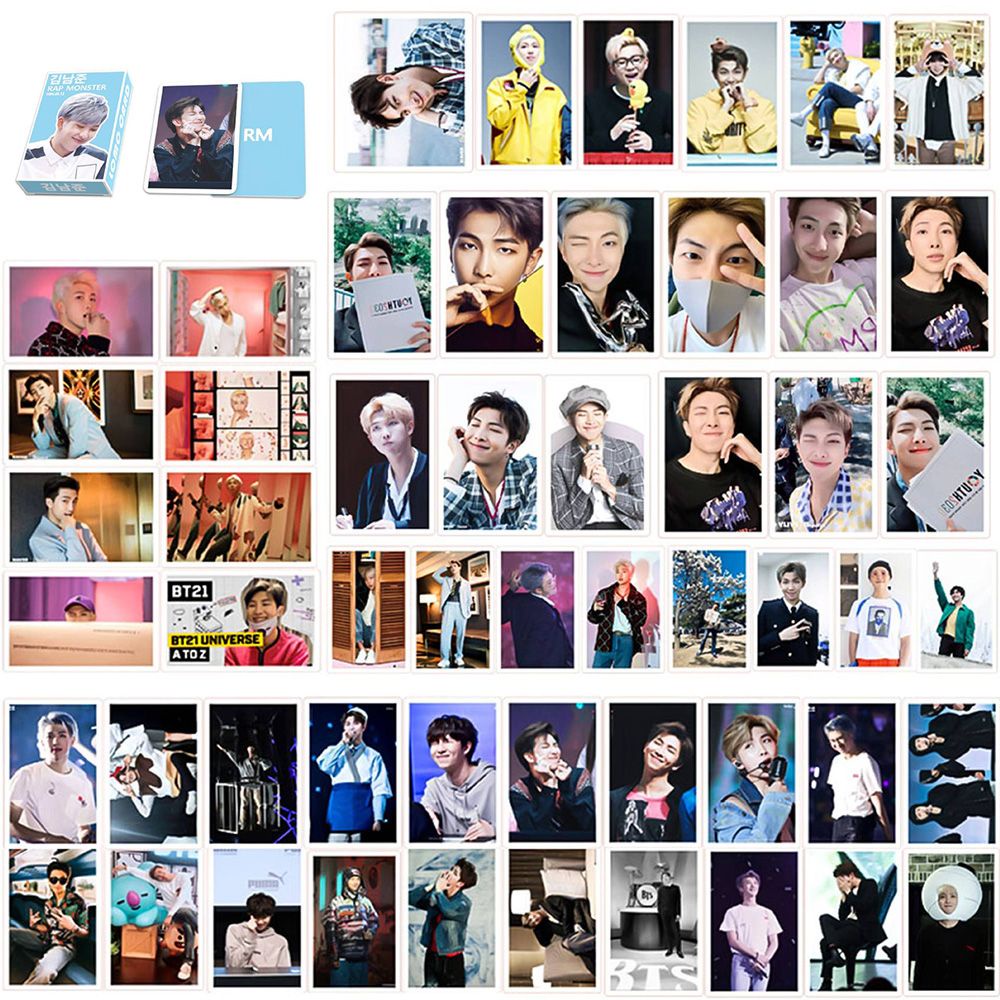 Hộp 54 Tấm Thẻ Ảnh Lomo In Hình Nhóm Nhạc Bts