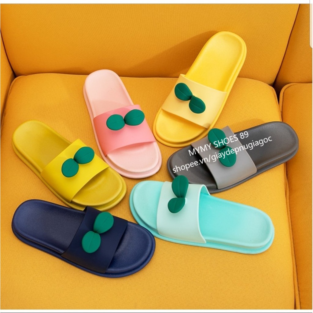 Dép ullzang cao su lá mầm siêu dẻo siêu nhẹ (Dmam01) | BigBuy360 - bigbuy360.vn