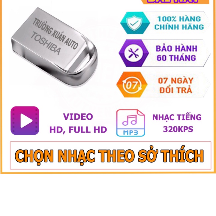 (Hỏa tốc) Usb nhạc ô tô, phụ kiện xe hơi, Có sẵn 800 bài hát - Trường Xuân Auto