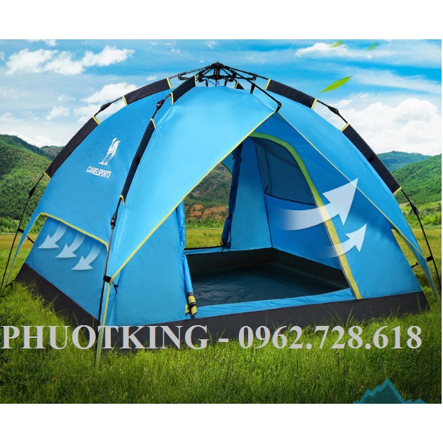 Lều tự bung CAMEL 2 lớp 4 người chống mưa to