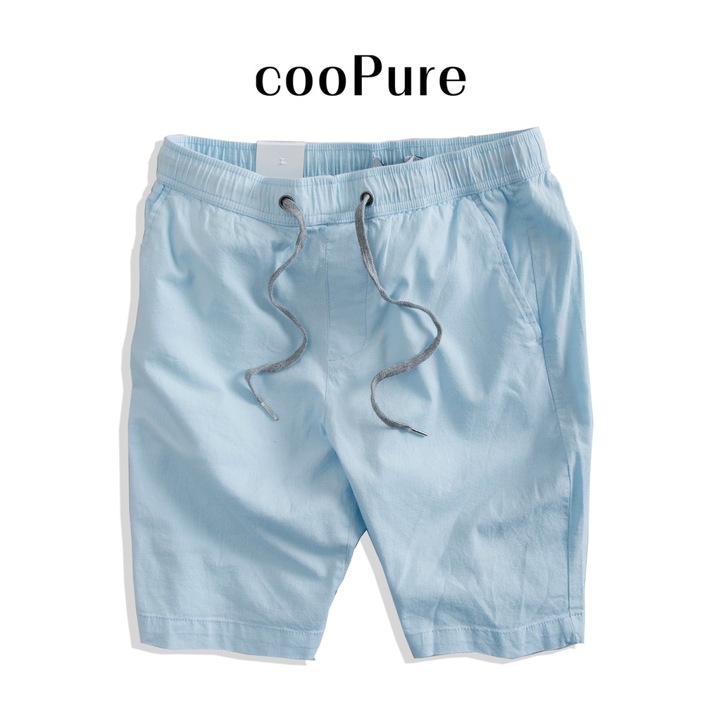 Quần sooc đũi cooPure màu xanh than chất liệu linen extra spandex, thiết kế sporty êm form thoải mái NO.603 (9 màu)