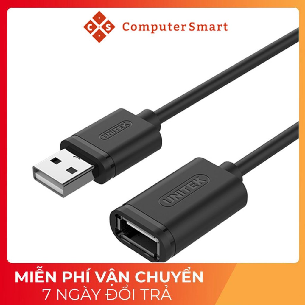 Dây nối dài usb, Dây Cáp Nối Dài USB 2.0 - 5m Màu Đen Chống Nhiễu, tốc độ cao, Siêu Ổn Định