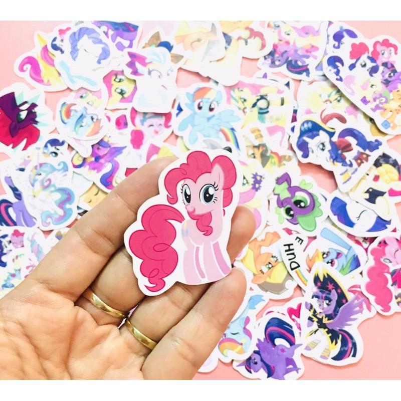 Sticker ngựa thần pony combo 30 -50 cái ép lụa ảnh khác nhau