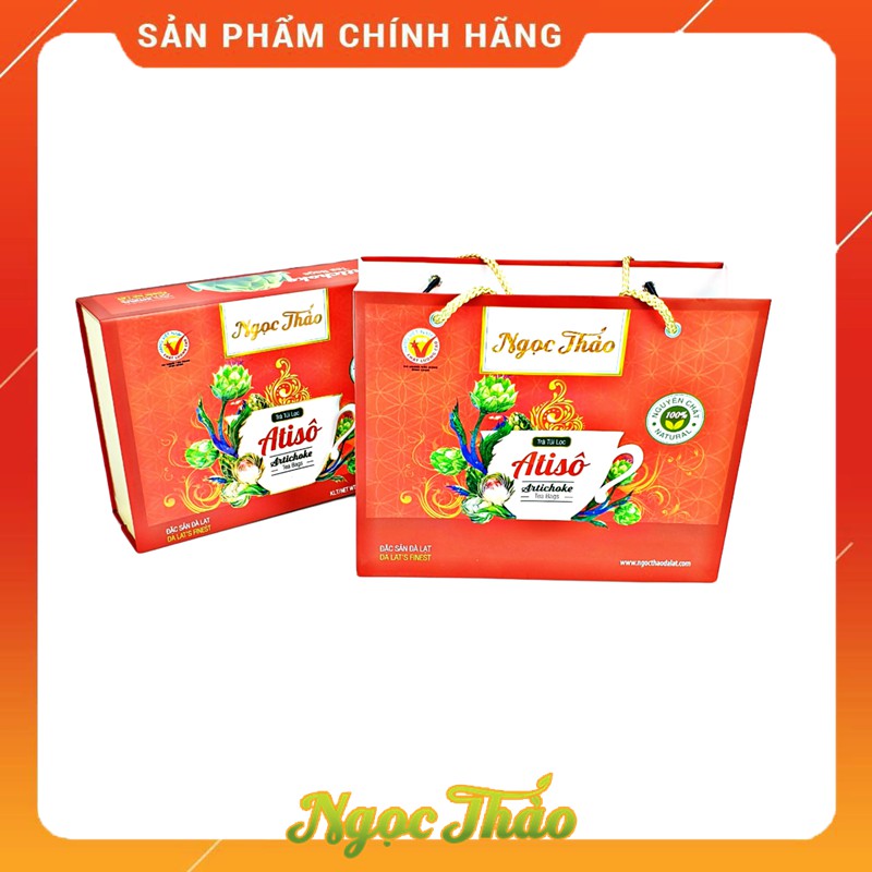 Hộp trà Atiso túi lọc Ngọc Thảo loại Cao cấp 100 túi lọc