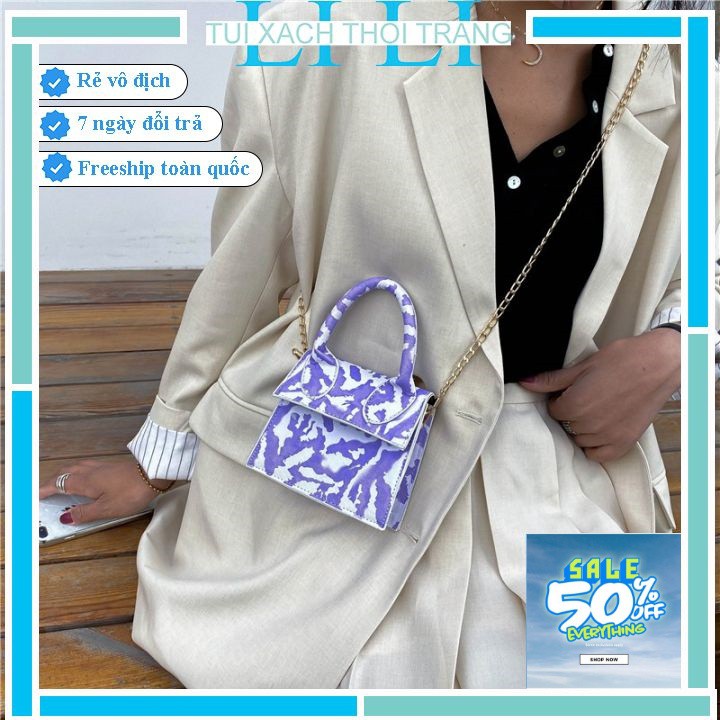 Túi đeo chéo mini 💖💖 Túi xách nữ thời trang họa tiết lạ mắt! TX003 (có ảnh thật)