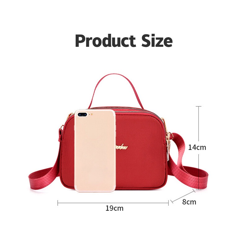 Túi đeo vai YADOU vải canvas hình vuông nhỏ màu trơn đựng điện thoại thời trang cho nữ