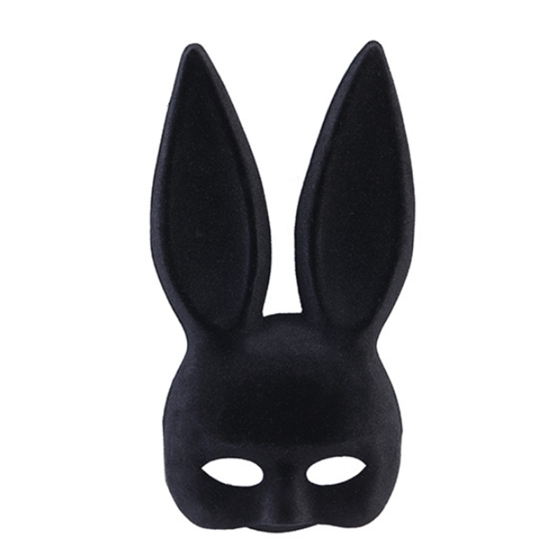 One Tai Thỏ Nửa Mặt Màu Đen Hóa Trang halloween