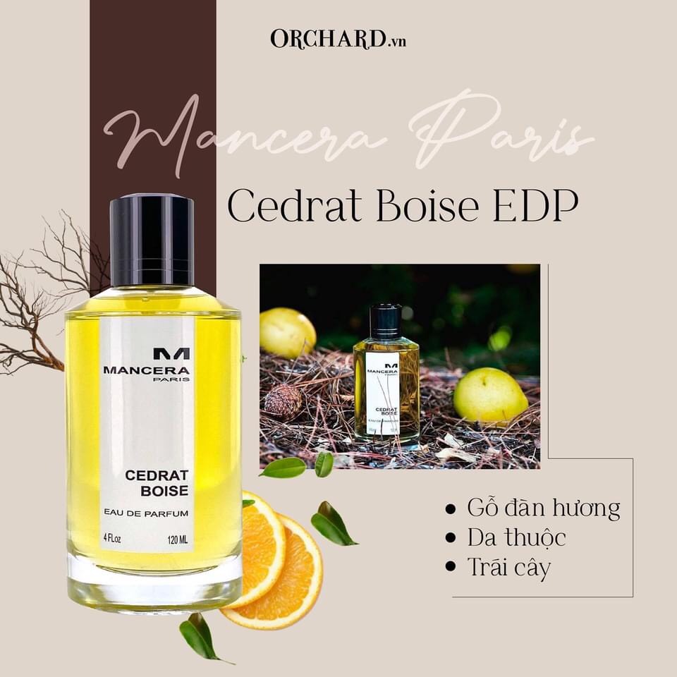 Mẫu thử nước hoa Mancera Cedrat Boise trẻ trung, tươi mới, sành điệu 5ml/ 10ml