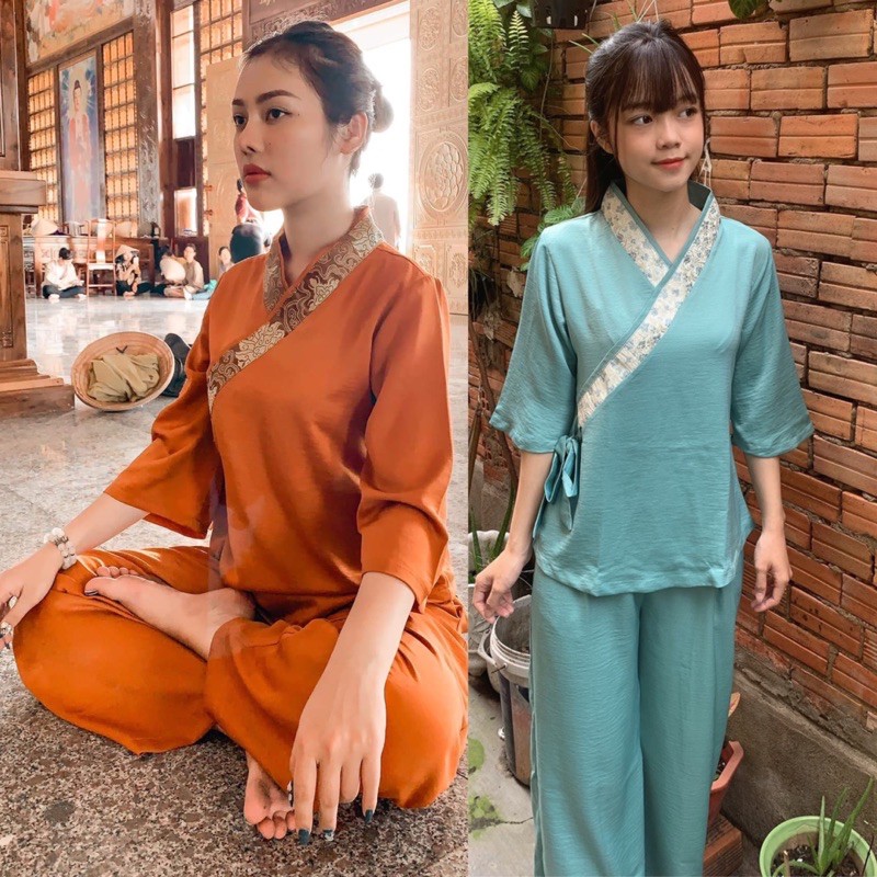 Đồ Lam Đi Chùa # Nhật Nơ Vải Cao Cấp Siêu Đẹp
