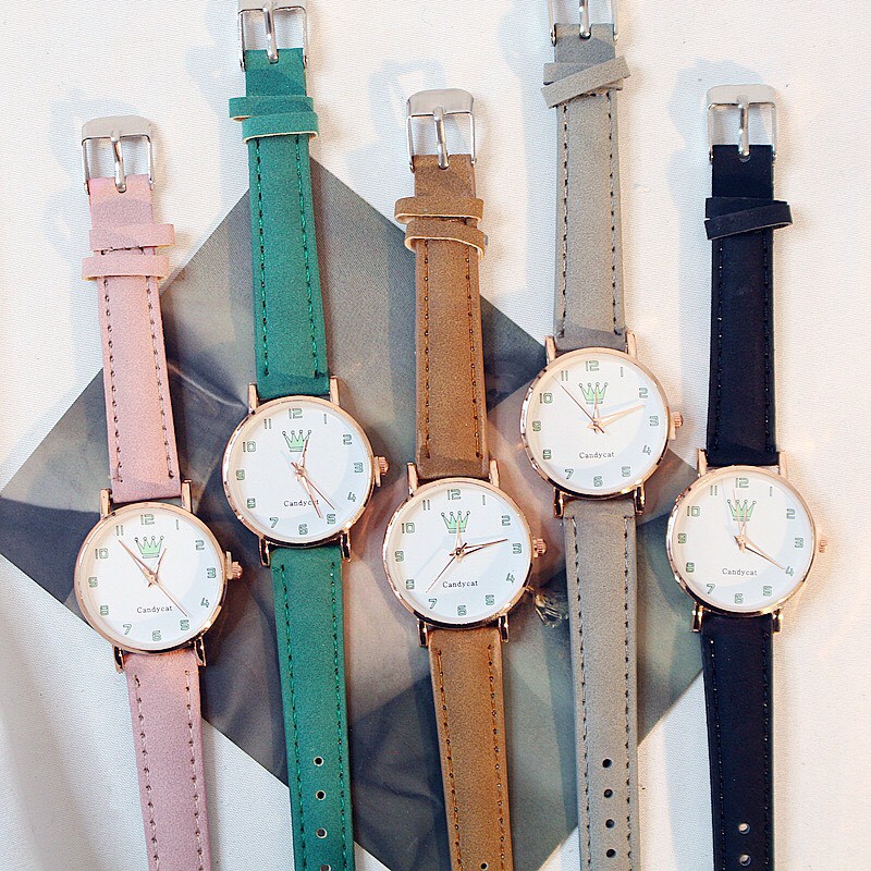 [Mã FAMARAL2 giảm 10K đơn 50K]ĐỒNG HỒ NỮ DÂY DA CANDYCAT VƯƠNG MIỆN D397 DỄ THƯƠNG