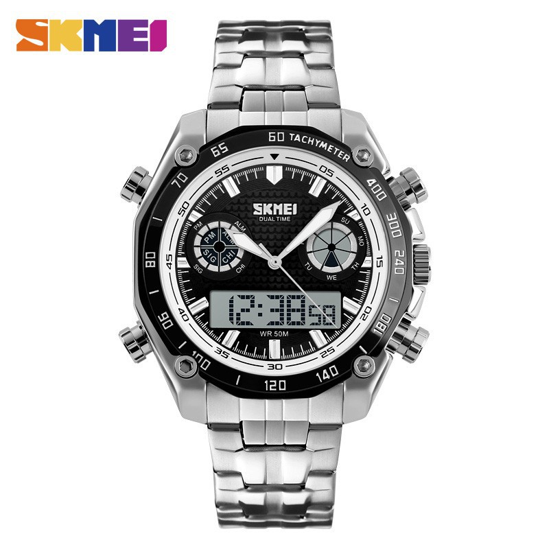 SKMEI 1204 sports style men's watch dual-screen backlit waterproof