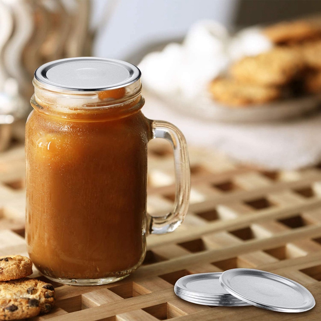 Nắp đậy hũ thủy tinh Mason kèm vòng chống rò rỉ dùng trong nhà bếp 70/ 86mm