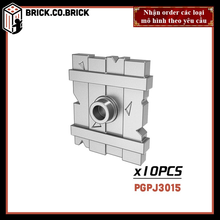 Phụ kiện MOC cao cấp Cổ đại Trung cổ Đồ chơi lắp ráp vũ khí khiên gỗ PGPJ3015