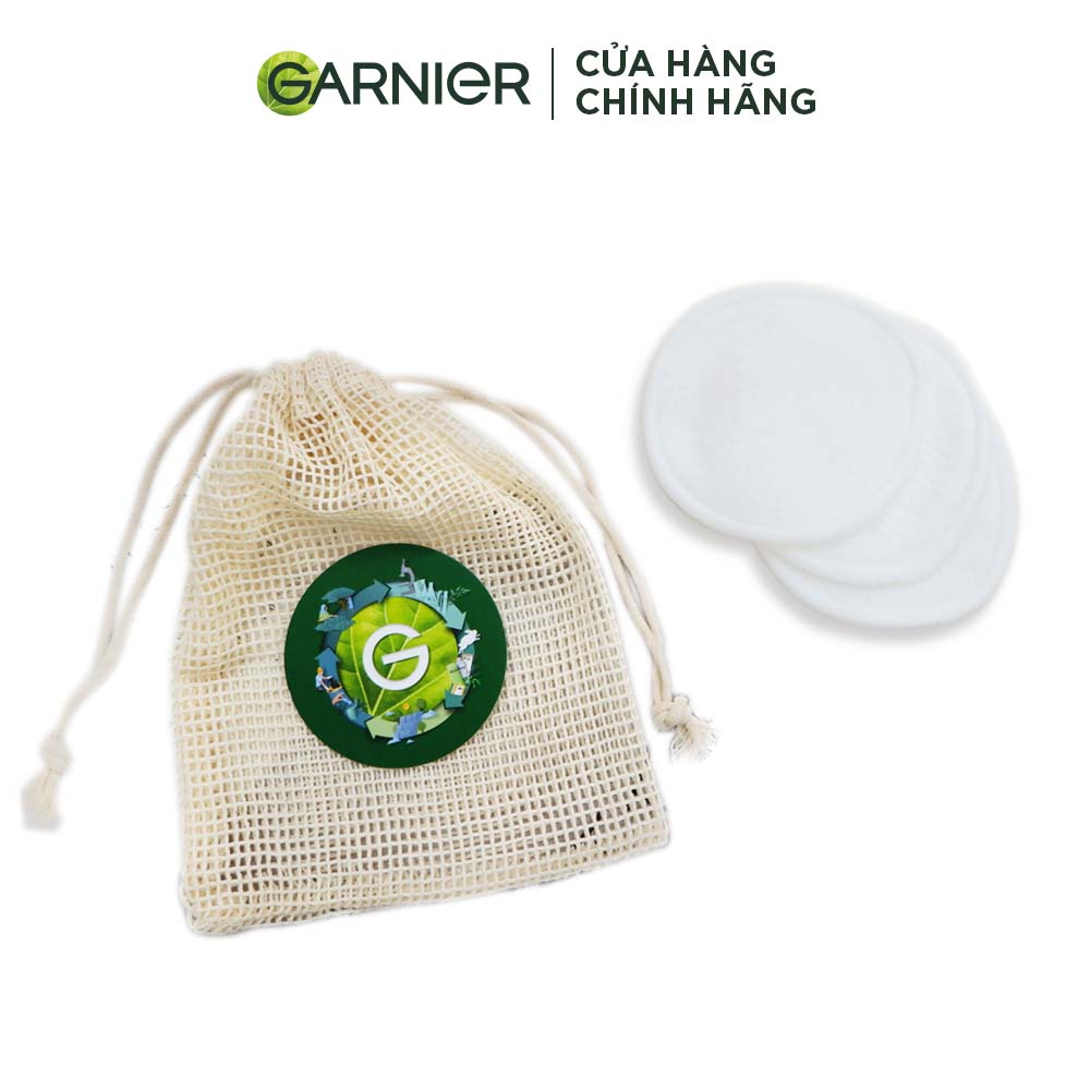 [HB Gift - Quà tặng không bán] Bông tẩy trang sợi tre tái sử dụng nhiều lần, thân thiện với môi trường Garnier - Gimmick