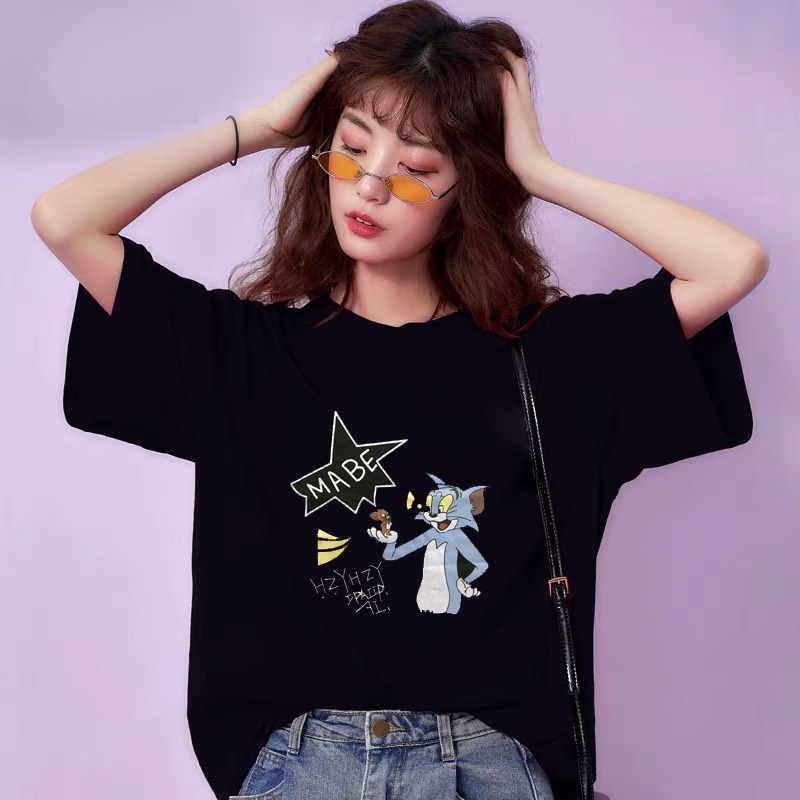 Áo thun tay lỡ nam nữ, áo phông unisex form rộng chất cotton mát mịn thấm hút mồ hôi in hình