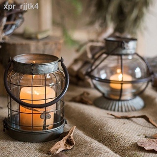 [ 𝐇𝐎𝐓 𝐃𝐄𝐀𝐋] han retro cổ điển rèn sắt giữ nến đèn gió lồng nhỏ trang trí đồ vườn hoa hàng hóa linh tinh ZAKKA Mỹ