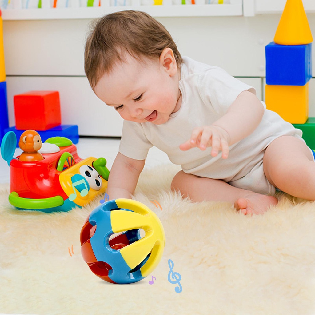 Bóng Lục Lạc Cầm Tay Nhiều Màu Sắc Cho Bé