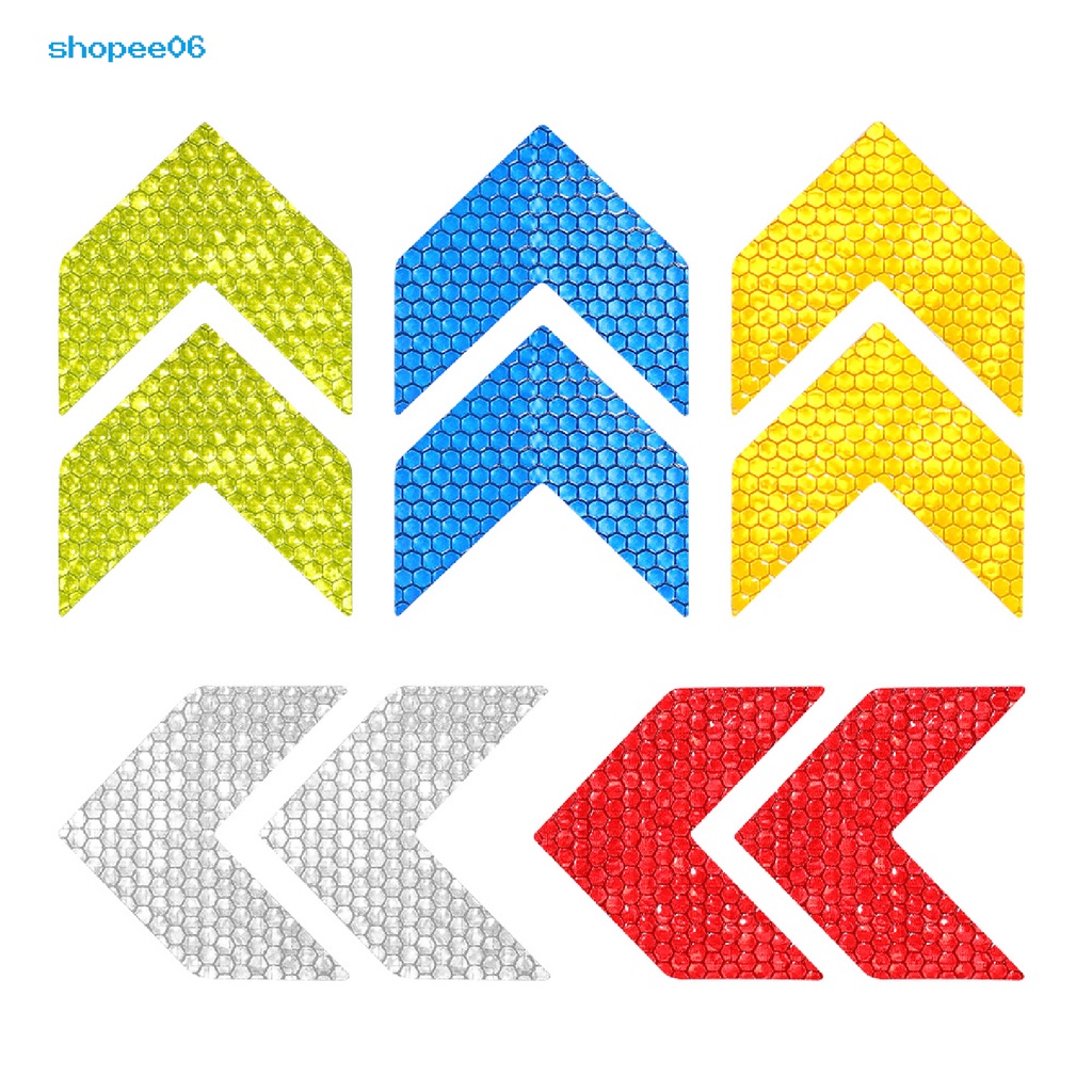 Set 10 Miếng Dán Phản Quang Tự Dính Bảo Vệ Thân Xe Hơi