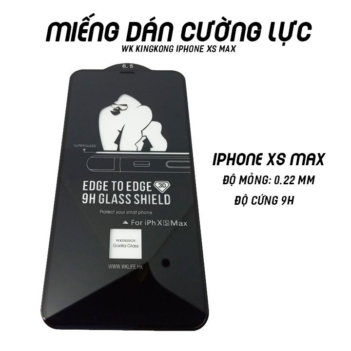 [Mua 1 Tặng 1] Kính cường lực KingKong CHÍNH HÃNG Full Màn từ IP7+/8+ đến IP11 Pro Max Tặng Kèm Bộ Giấy Vệ Sinh