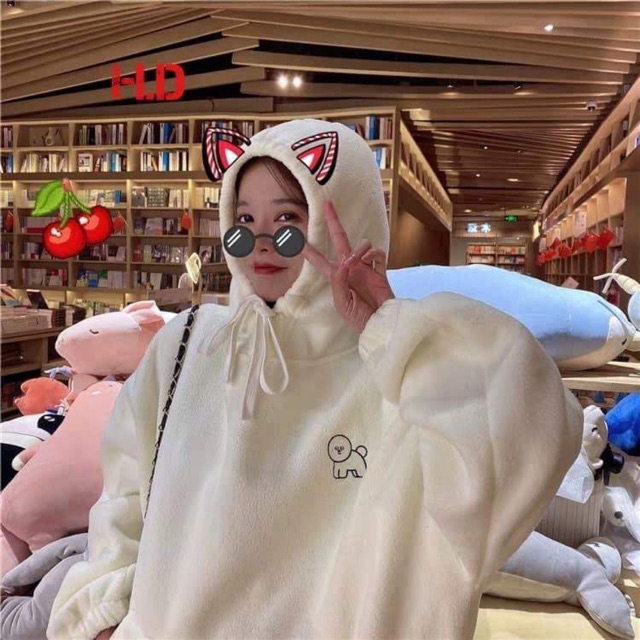 Áo hoodie in logo cún HDA1019