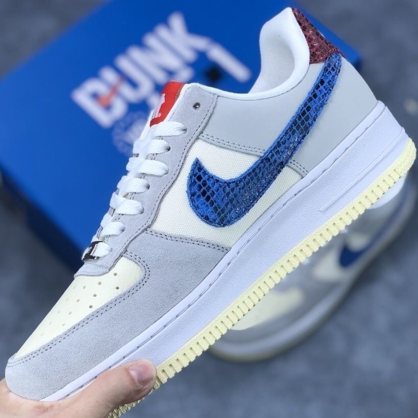 Giày sneaker AF1 Dunk Vệt Xanh, Giày Air force 1 low SP undefeated 5 on it dunk Hàng cao cấp Full Box Bill