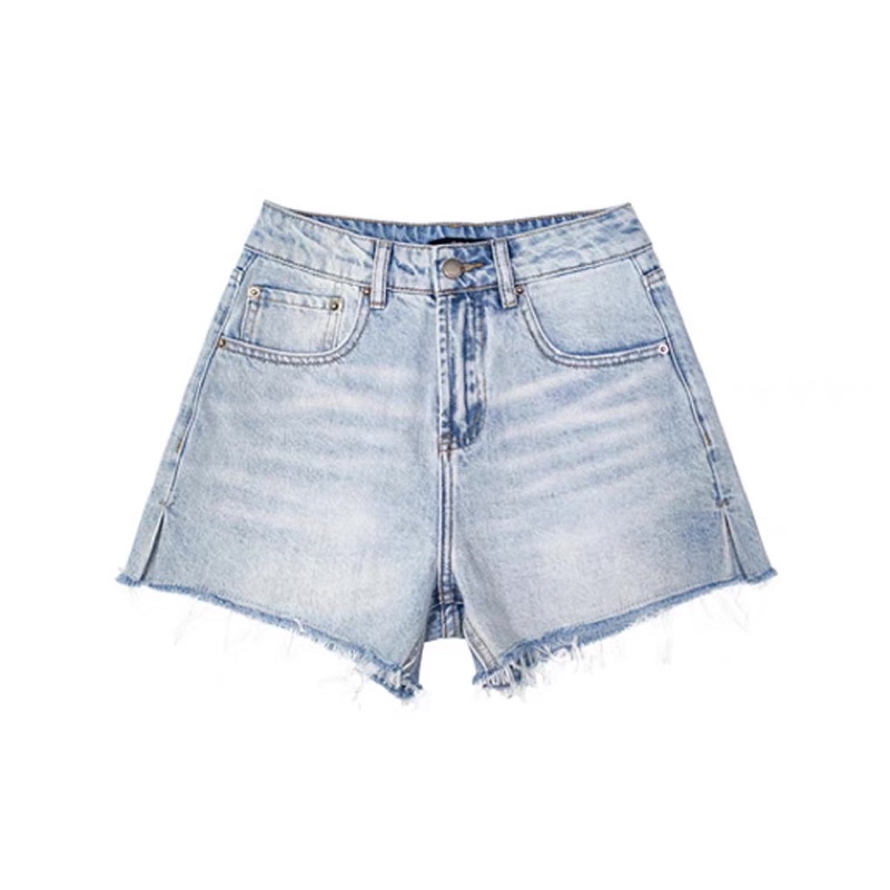 Quần shorts jean xanh