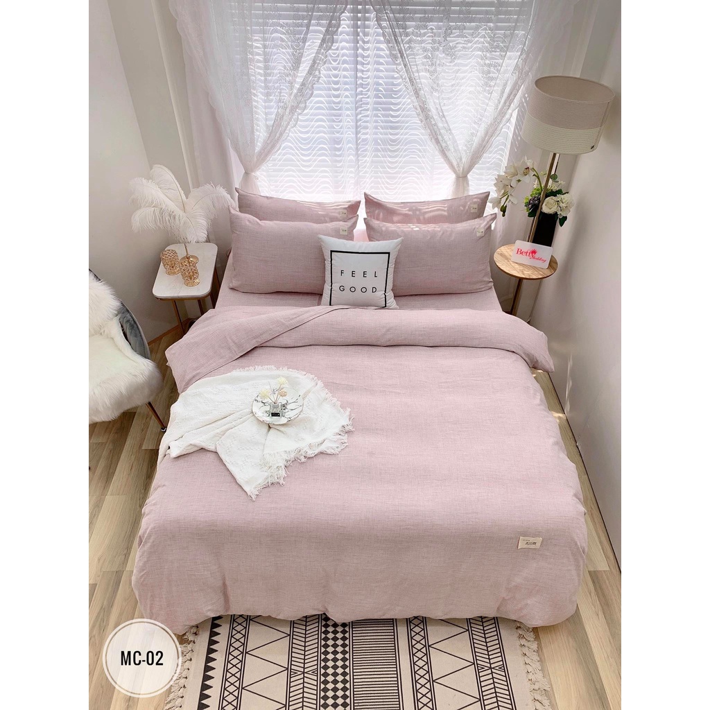 Bộ Chăn Ga Gối Cotton Linen- hàng cao cấp