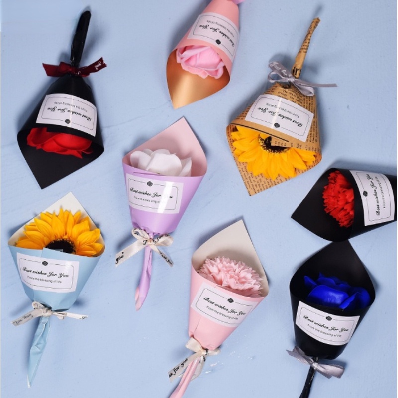Bó Hoa Hồng Sáp Thơm Handmade Mini Làm Quà Tặng / Trang Trí Sáng Tạo