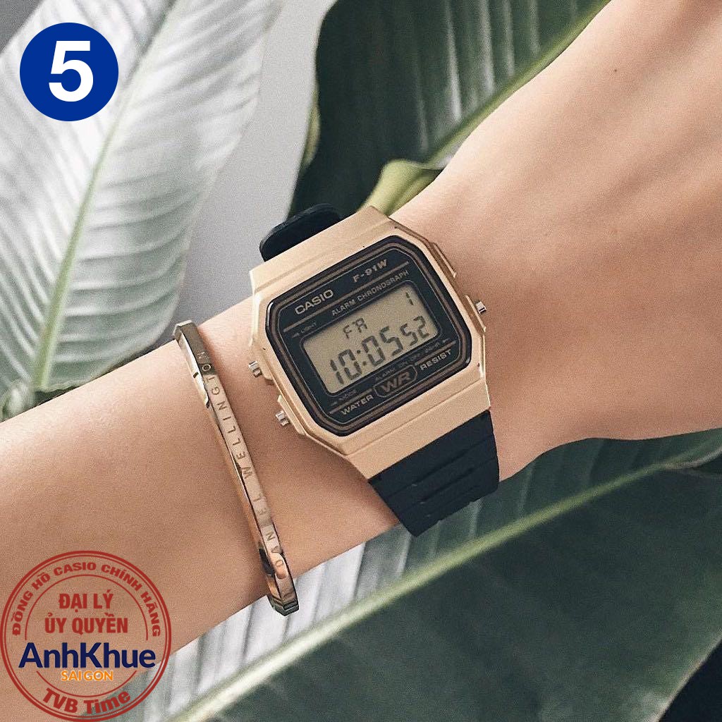 Đồng hồ unisex dây nhựa Casio Standard chính hãng Anh Khuê F-91 Series