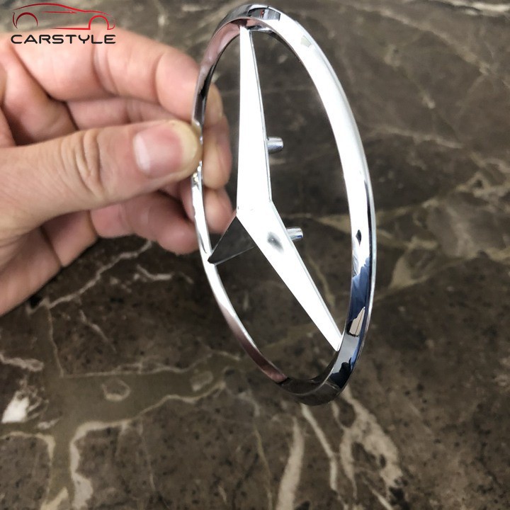 Logo biểu tượng sau xe ô tô Mercedes cao cấp M9 Chân cài 3 chấu